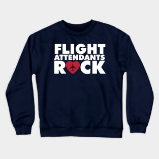 Flight Attendants rock with plane inside hearth Crewneck Sweatshirt